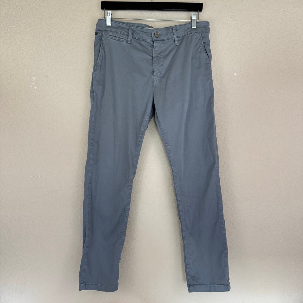 Mavi Johnny Slim Leg Chino Pants Mens 34x30 (Act 32x29) Medium Grey Twill